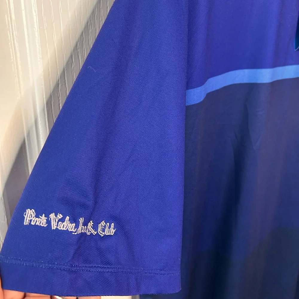 Tiger Woods Collection by Nike Ponte Vedra Inn & Club Blue Golf Polo Shirt XL‎
